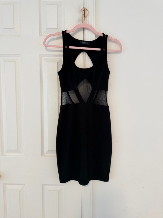 Solemio Dresses & Skirts - Black Cutout Mesh Bodycon Dress - Solemio